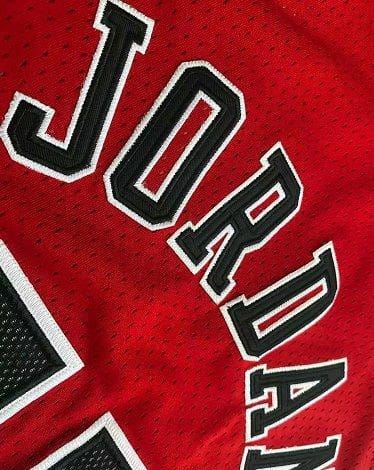 Men's Michael Jordan Red Retro Classic Team Jersey - Image 2