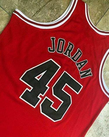 Men's Michael Jordan Red Retro Classic Team Jersey - Image 3