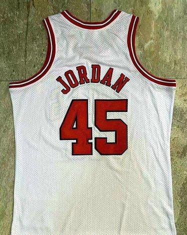 Men's Michael Jordan White Retro Classic Team Jersey - Image 5