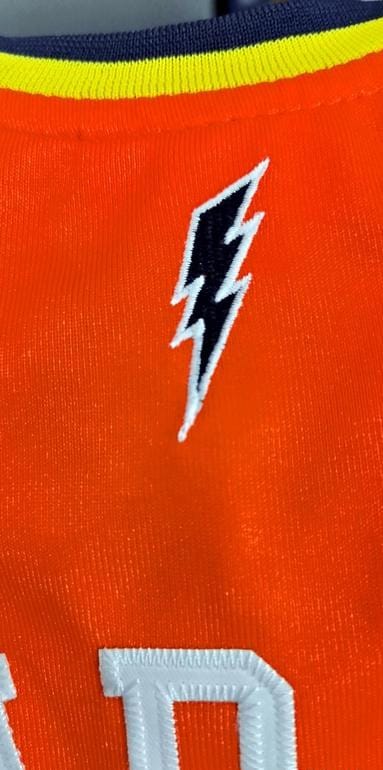Men's Stephen Curry Orange Retro Classic Team Jersey - Image 2