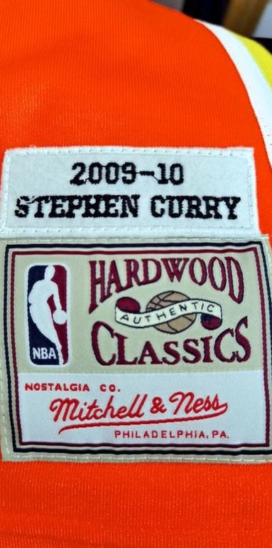 Men's Stephen Curry Orange Retro Classic Team Jersey - Image 3