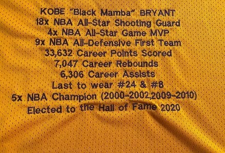 Men's Kobe Bryant Yellow Retro Classic Team Jersey - Image 3
