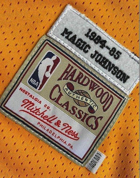 Men's Earvin Johnson Yellow Retro Classic Team Jersey - Image 5