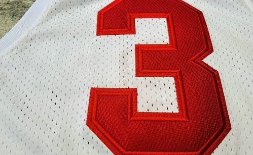 Men's Allen Iverson White And Red Retro Classic Team Jersey - Image 10