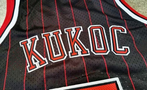 Men's Toni Kukoc Black Retro Classic Team Jersey - Image 8