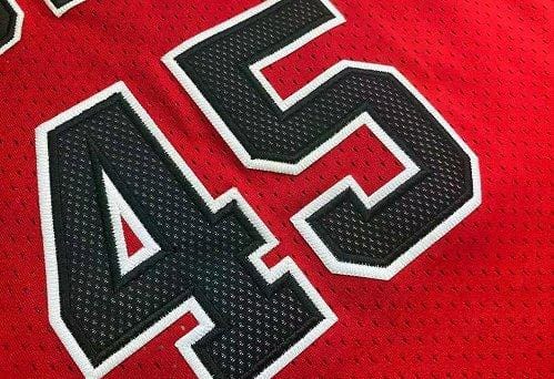 Men's Michael Jordan Red Retro Classic Team Jersey - Image 6