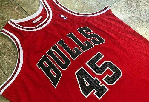 Men's Michael Jordan Red Retro Classic Team Jersey - Image 8