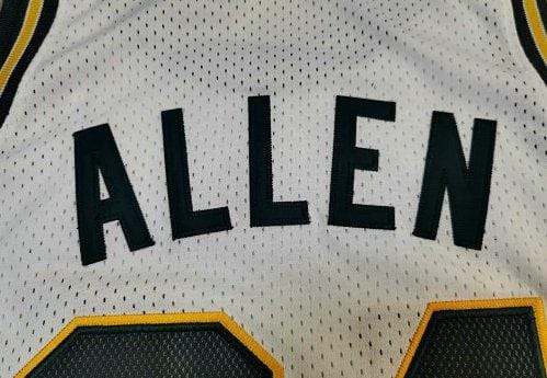Men's Ray Allen White Retro Classic Team Jersey - Image 7