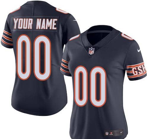 Women's Navy Blue Custom Game Team Jersey