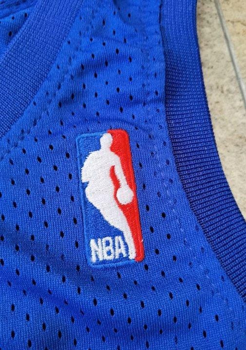 Men's Allen Iverson Blue And Red Retro Classic Team Jersey - Image 9
