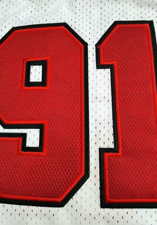 Men's Dennis Rodman White Retro Classic Team Jersey - Image 8