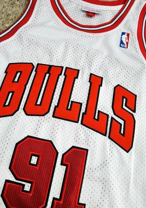 Men's Dennis Rodman White Retro Classic Team Jersey - Image 3