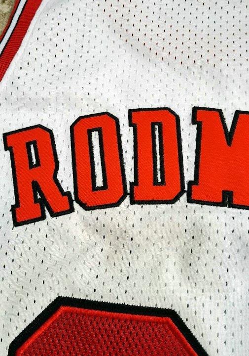 Men's Dennis Rodman White Retro Classic Team Jersey - Image 7