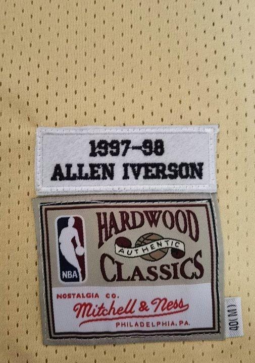 Men's Allen Iverson Golden Retro Classic Team Jersey - Image 5