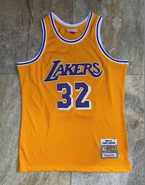 Men's Earvin Johnson Yellow Retro Classic Team Jersey - Image 10