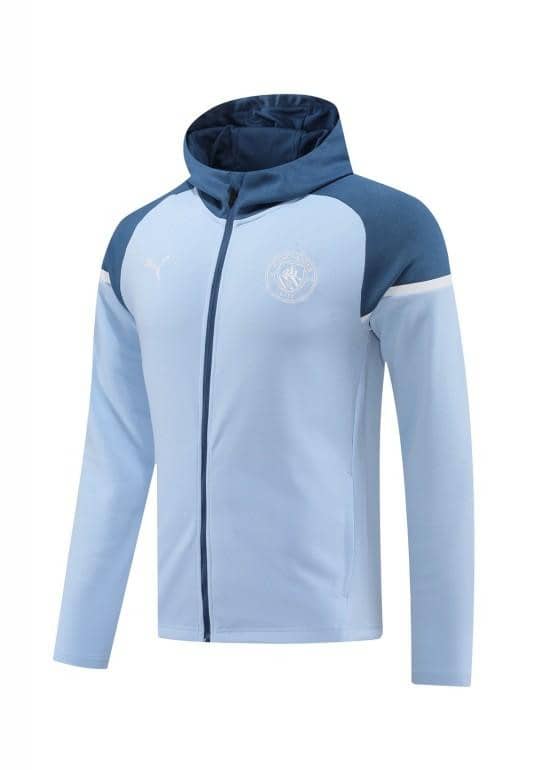 24/25 Manchester City Light Blue Hoodie Full Zipper Jacket +Long Pants - Image 12