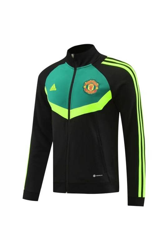 24/25 Manchester United Black/Green Full Zipper Jacket +Long Pants - Image 13
