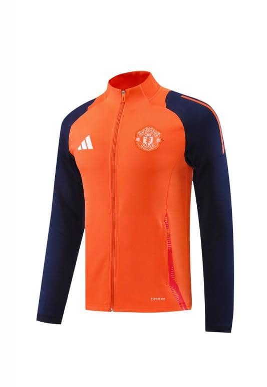 24/25 Manchester United Orange Full Zipper Jacket +Long Pants - Image 23