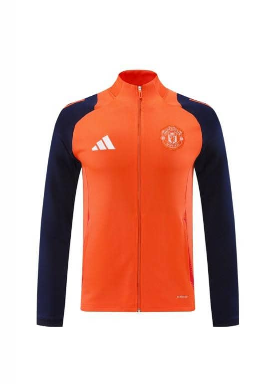 24/25 Manchester United Orange Full Zipper Jacket +Long Pants - Image 24