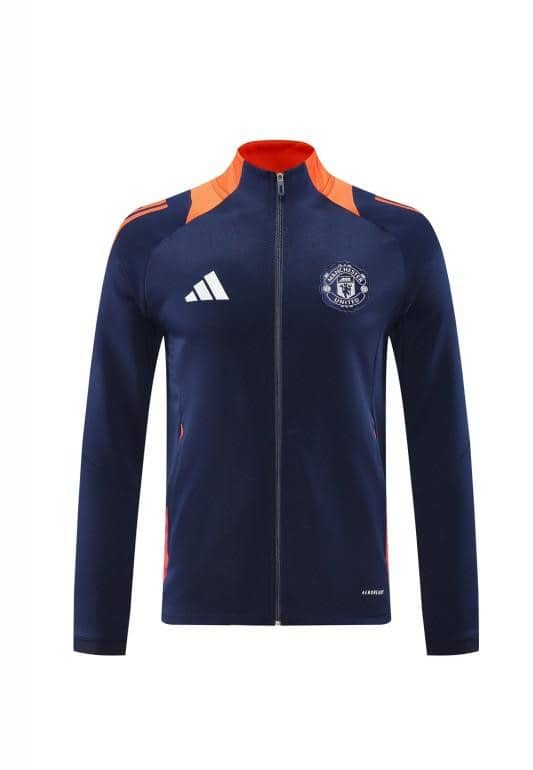 24/25 Manchester United Navy/Orange Full Zipper Jacket +Long Pants - Image 24