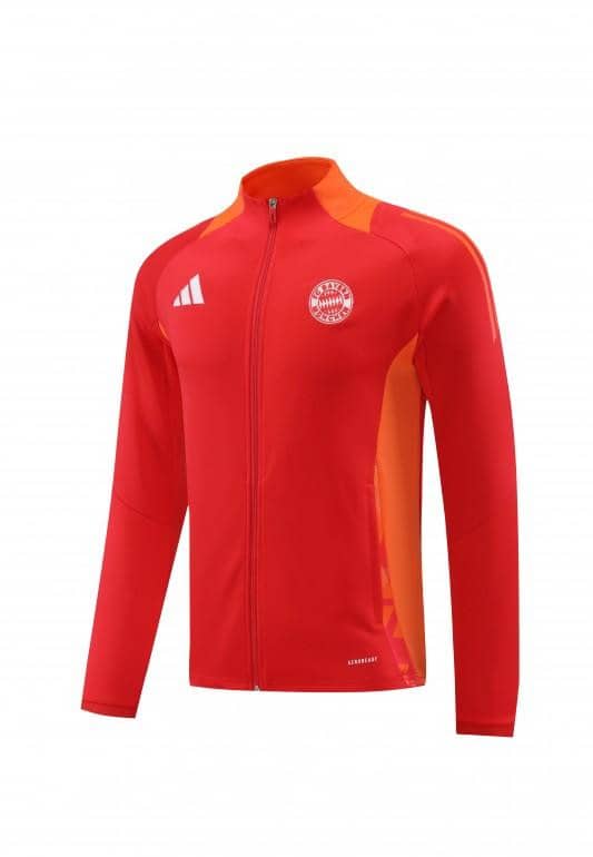 24/25 Bayern Munich Red Full Zipper Jacket +Long Pants - Image 17