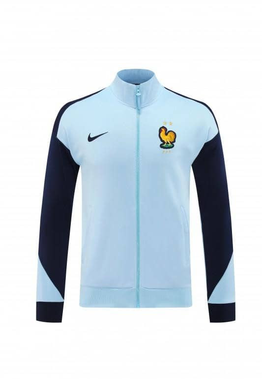2024 France Light Blue Full Zipper Jacket +Long Pants - Image 17
