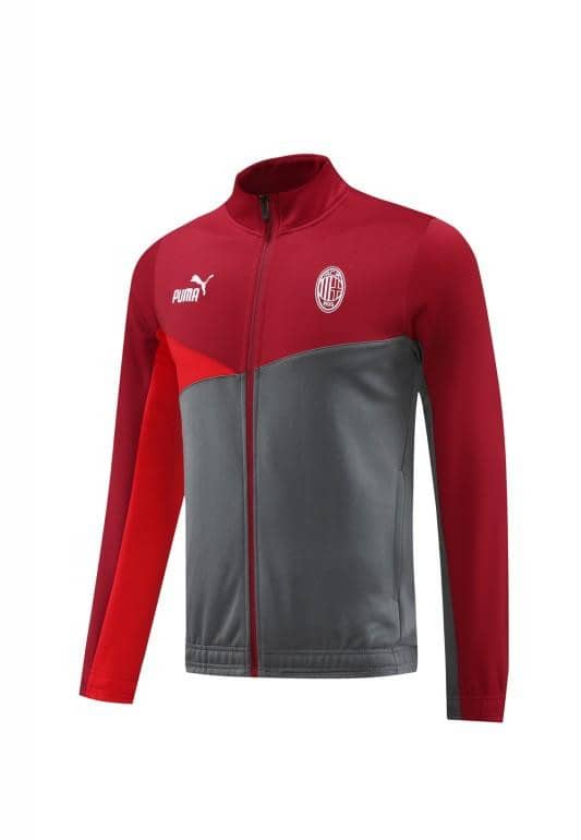 24/25 AC Milan Red/Grey Full Zipper Jacket +Long Pants - Image 19