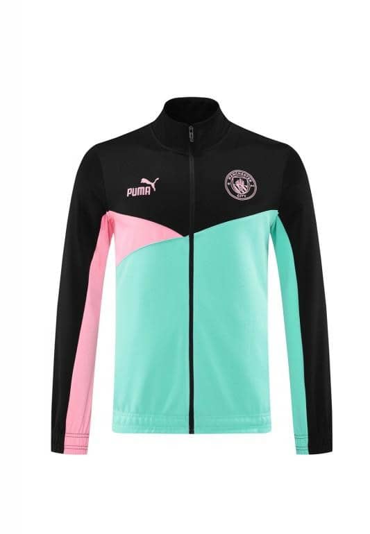 24/25 Manchester City Black/Green Full Zipper Jacket +Long Pants - Image 23