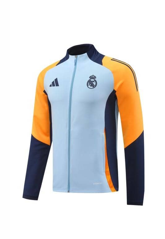 24/25 Real Madrid Light Blue/Yellow Full Zipper Jacket +Long Pants - Image 22