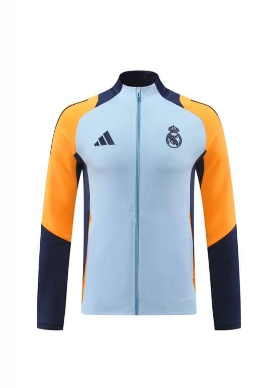 24/25 Real Madrid Light Blue/Yellow Full Zipper Jacket +Long Pants - Image 23
