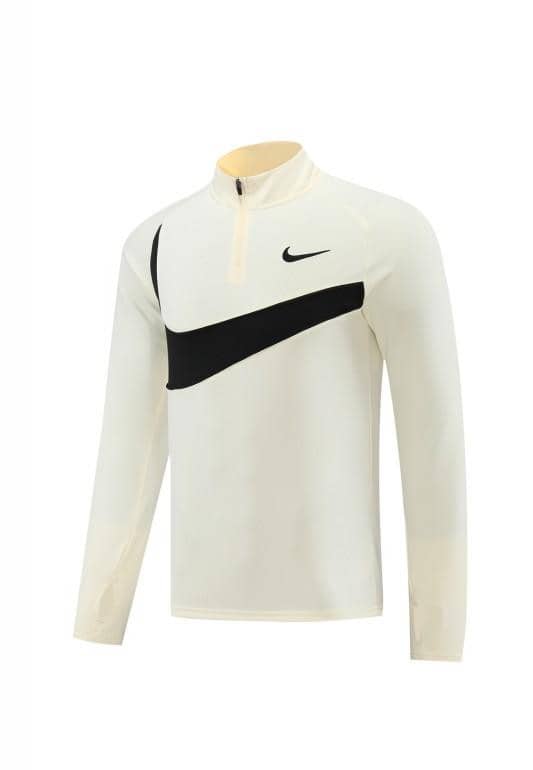 2024 Nike Light Yellow/Black Half Zipper Jacket+Pants - Image 15