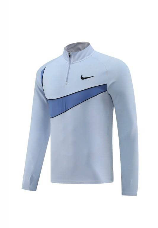 2024 Nike Light Blue Half Zipper Jacket+Pants - Image 13