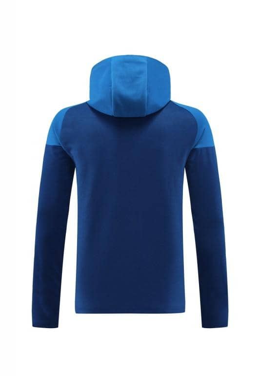 23/24 Olympique Marseille Blue Full Zipper Hoodie Jacket+Pants - Image 2