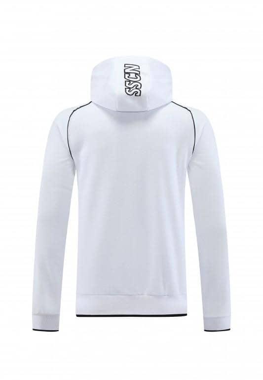 23/24 Napoli White Full Zipper Hoodie Jacket+Pants - Image 2