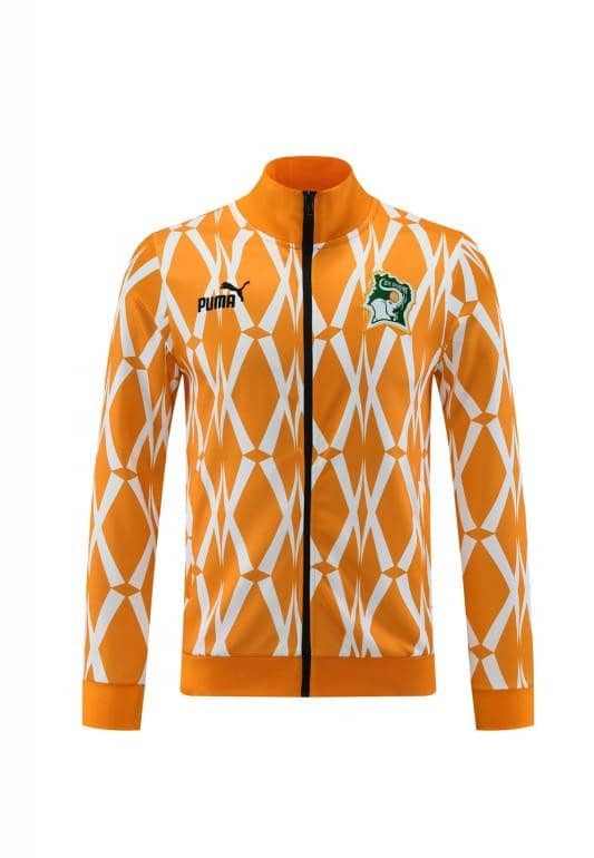 2024 Ivory Coast Orange Full Zipper Jacket+Pants - Image 17