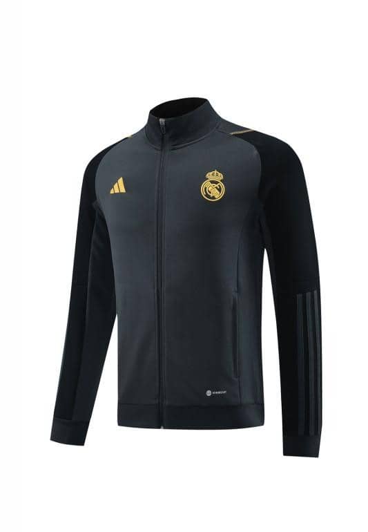 23/24 Real Madrid Grey/Black Full Zipper Jacket+Pants - Image 12