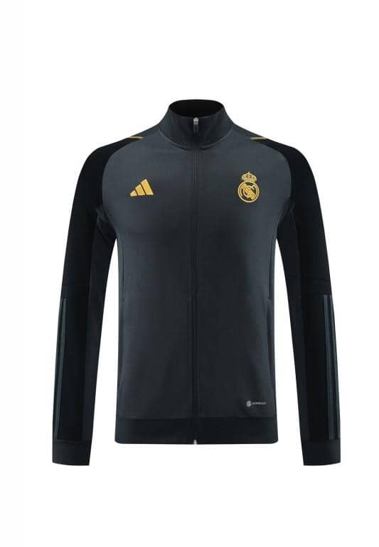 23/24 Real Madrid Grey/Black Full Zipper Jacket+Pants - Image 13