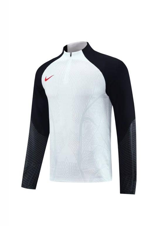 2024 Nike White/Black Half Zipper Jacket+Pants - Image 15