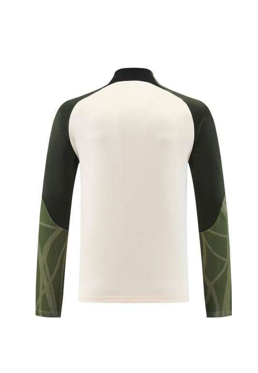 23/24 Barcelona Beige Green Half Zipper Jacket+Pants - Image 18