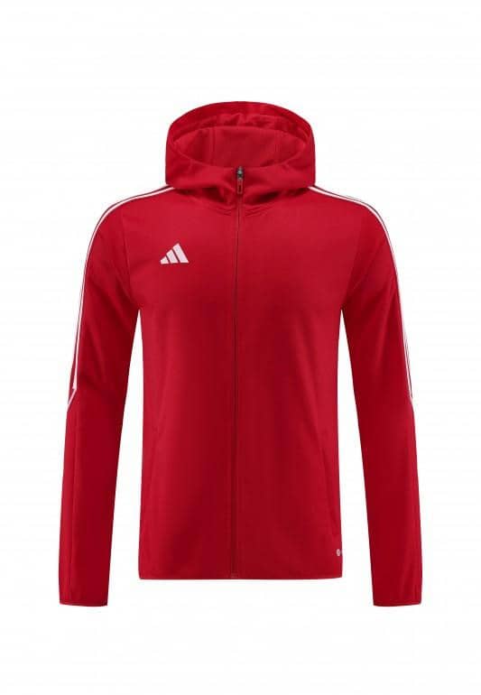 2023 Adidas Red Hoodie Full Zipper Jacket +Pants - Image 18