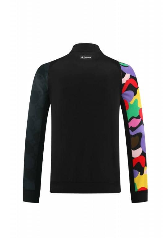 2023 Adidas Black Full Zipper Jacket With Colorful Sleeve+Pants - Image 12