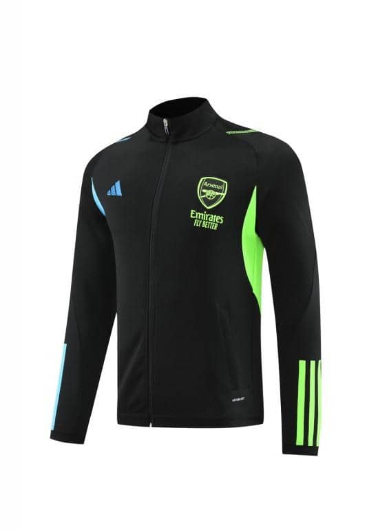 23/24 Arsenal Green/Black Full Zipper Jacket+Pants - Image 13