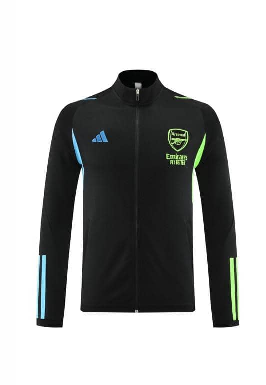 23/24 Arsenal Green/Black Full Zipper Jacket+Pants - Image 14