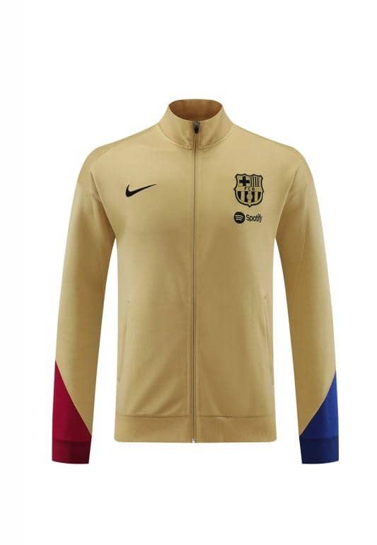 23/24 Barcelona khaki Full Zipper Jacket+Pants - Image 15