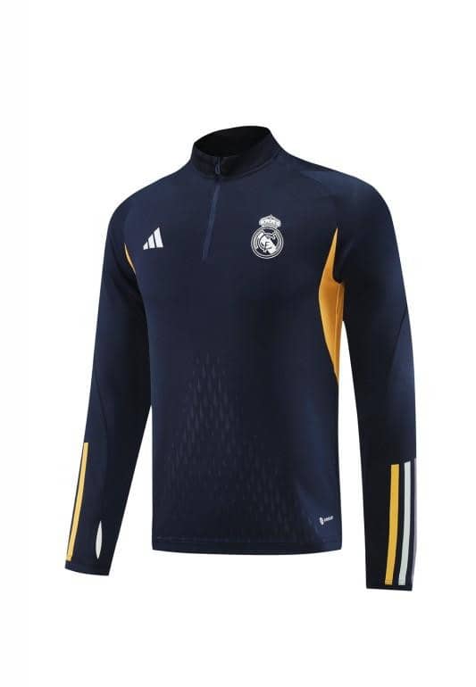 23/24 Real Madrid Navy Half Zipper Jacket+Pants - Image 10