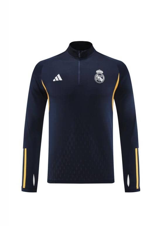 23/24 Real Madrid Navy Half Zipper Jacket+Pants - Image 11