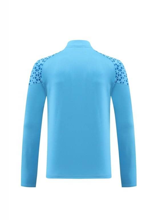 23/24 Manchester City Blue Half Zipper Jacket+Pants - Image 9