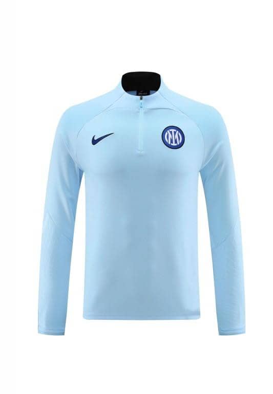 23/24 Inter Milan Light Blue Half Zipper Jacket+Pants - Image 7