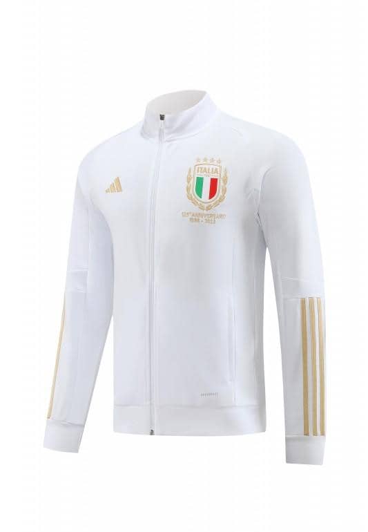 2023 Italy 125th Anniversary White Full Zipper Hooide Jacket+Pants - Image 10