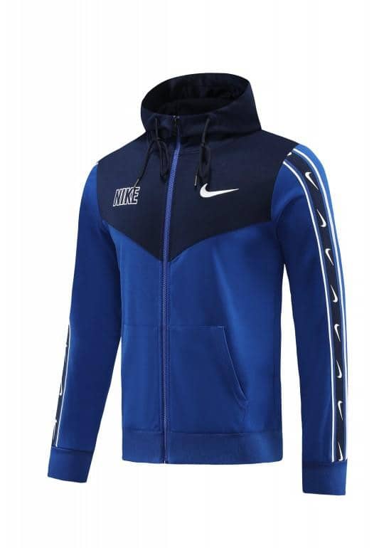 23/24 NIKE Black/Blue Full Zipper Hooide Jacket+Pants - Image 10